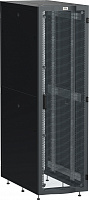  ITK LINEA S Шкаф серверный 19" 42U 600х1000мм передняя дверь двухстворчатая перфорированная задняя дверь перфорированная черный RAL 9005