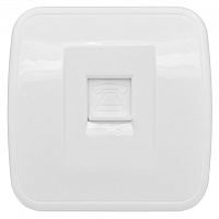  Минск Розетка Phone 1-местная ОП белая EKF Basic