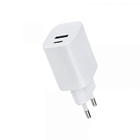  Сетевое зарядное устройство REXANT USB + Type-C, 5V, 2.4 A, белое