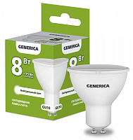  Лампа светодиодная PAR16 софит 8Вт 230В 4000К GU10 GENERICA