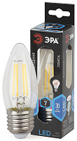 Лампочка светодиодная ЭРА F-LED B35-7W-840-E27 Е27 / Е27 7Вт филамент свеча нейтральный белый свет