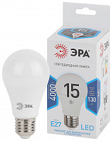  Лампочка светодиодная ЭРА STD LED A60-15W-840-E27 E27 / Е27 15 Вт груша нейтральный белый свет