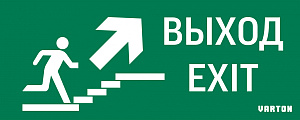  пиктограмма "ВЫХОД / ЛЕСТНИЦА ВВЕРХ / ФИГУРА" для аварийно-эвакуационного светильника ip20