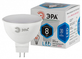  Лампочка светодиодная ЭРА STD LED MR16-8W-840-GU5.3 GU5.3 8Вт софит нейтральный белый свет