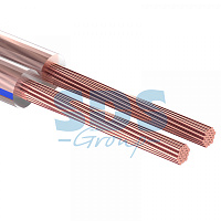 Кабель акустический 2х0,35мм², прозрачный BLUELINE, мини-бухта 5м REXANT