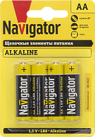  Элемент питания алкалиновый AA/LR6 61 463 NBT-NPE-LR6-BP4 (блист.4шт) Navigator 61463
