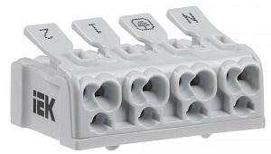  Клемма пружинная соединительная КСПн4-2L+N+PE IEK