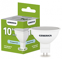  Лампа светодиодная MR16 софит 10Вт 230В 6500К GU5.3 GENERICA
