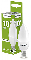  Лампа светодиодная C35 свеча 10Вт 230В 4000К E14 GENERICA