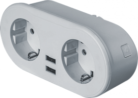  Разветвитель 2-м с заземл. 14 556 Smart Home NSH-ST-02 2хUSB с управлением по WI-FI бел. NAVIGATOR 14556
