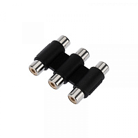 Переходник 3 гнезда RCA - 3 гнезда RCA REXANT