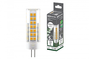  Лампа светодиодная G4-5 Вт-230 В-6500 К, SMD, 16x55 мм TDM