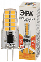  Лампочка светодиодная ЭРА STD LED-JC-2,5W-220V-SLC-827-G4 G4 2,5Вт силикон капсула теплый белый свет