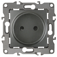 12-2105-12 ЭРА Розетка 2P, 16A-250В, IP20, Эра12, графит (10/100/2500)