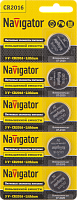  Элемент питания литиевый CR2016 94 763 NBT-CR2016-BP5 (блист.5шт) Navigator 94763