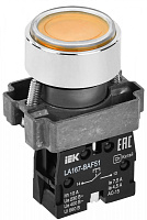 Кнопка управления LA167-BAF51 d=22мм 1NO желтая IEK