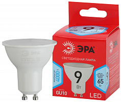 Лампочка светодиодная ЭРА RED LINE LED MR16-9W-840-GU10 R GU10 9 Вт софит нейтральный белый свет