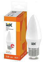  Лампа светодиодная C35 свеча 9Вт 230В 3000К E27 IEK