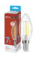  Лампа светодиодная LED-СВЕЧА-deco 7Вт 230В Е14 6500К 810Лм прозрачная IN HOME