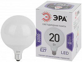  Лампочка светодиодная ЭРА STD LED G120-20W-6000K-E27 E27 / Е27 20Вт шар холодный дневной свет