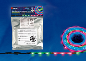  ULS-F20-5050-30LED/m-10mm-IP65-DC12V-7,2W/m-10M-RGB SMART Гибкая светодиодная лента на самоклеящейся основе. Катушка 10 м. в герметичной упаковке. RGB