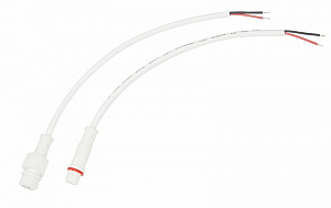  Соединительный кабель (2pin) герметичный (IP67) 2х0.35 мм² белый REXANT