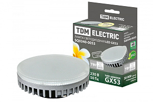  Лампа светодиодная GX53-7 Вт-3000 К TDM