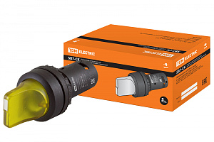  Перекл. 2 полож. SB7-CK2561 с фиксацией, 1НО, d22 мм, 24 В LED, желтый, IP40 TDM