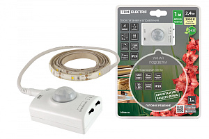  Умная подсветка SMD2835-30LED/m-IP20-5В-2,4Вт-3000К(1 м),датчик движ.и освещ.,акк.Li-Ion 1100мАч TDM