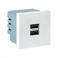  Розетка USB A+A, 2.1А, 2 гнезда, без индикатора EKF