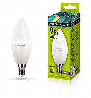  Ergolux LED-C35-9W-E14-6K (Эл.лампа светодиодная Свеча 9Вт E14 6500K 172-265В)