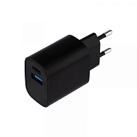 Сетевое зарядное устройство REXANT USB + Type-C, 5V, 2.4 A, черное