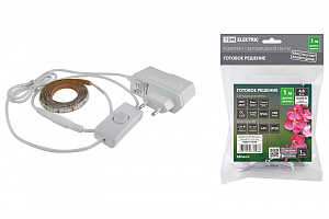  Комплект светодиодной ленты SMD2835-60 LED/м-12 В-4,8 Вт/м-IP65-6000 К (1 м), 6 Вт TDM