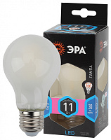  Лампочка светодиодная ЭРА F-LED A60-11W-840-E27 frost Е27 / E27 11Вт филамент груша матовая нейтральный белый свет