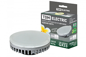  Лампа светодиодная GX53-9 Вт-3000 К TDM