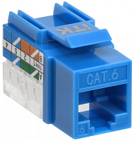  ITK Модуль Keystone Jack кат.6 UTP 110 IDC 90град синий