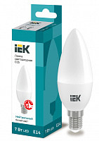  Лампа светодиодная C35 свеча 7Вт 230В 4000К E14 IEK