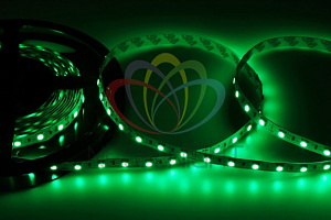  Лента светодиодная 12В, SMD5050, 14,4Вт/м, 60 LED/м, зеленый, 10мм, 5м, IP20 LAMPER