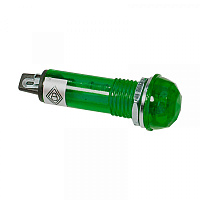  Индикатор ГРАНЕНЫЙ  Ø10.2  220V  зеленый  (RWE-205)  REXANT