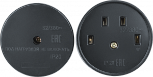  Розетка 14 349 NCA-C04-32A-380-BL IP20 черн. Navigator 14349