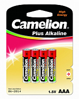  Camelion Plus Alkaline LR03 BL-4 (LR03-BP4, мизинчиковая батарейка ААА 1.5В)
