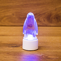  Фигура светодиодная на подставке Пингвин Кристалл, RGB