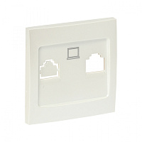  Валенсия лицевая панель розетки RJ-45 1-местная жемчуг EKF PROxima