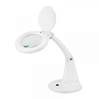  Лупа настольная 3D+12D с подсветкой 40 SMD LED, ø100мм, белая REXANT