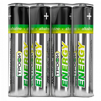  Батарейки Трофи LR03-4S ENERGY Alkaline (60/960/46080)