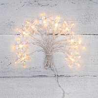  Гирлянда светодиодная Звездочки 1,5 м, 10 LED, прозрачный ПВХ, цвет свечения теплый белый, 2 х АА (батарейки не в комплекте) NEON-NIGHT