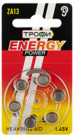  Батарейки Трофи ZA13-6BL ENERGY POWER Hearing Aid (60/2160/168480)