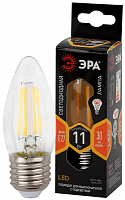  Лампочка светодиодная ЭРА F-LED B35-11W-827-E27 Е27 / Е27 11Вт филамент свеча теплый белый свет