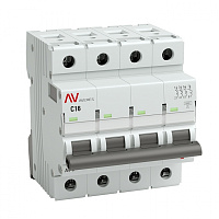 Выключатель автоматический AV-6 DC 4P 16A (C) 6kA EKF AVERES