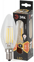  Лампочка светодиодная ЭРА F-LED B35-7W-827-E14 Е14 / Е14 7Вт филамент свеча теплый белый свет